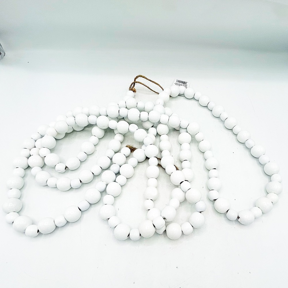 RAZ Imports Wood Bead Garland 96"‎ Farmhouse